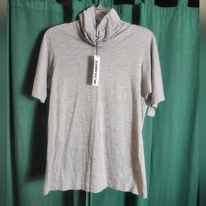 NWT Jil Sander Light Gray High Neck Tee